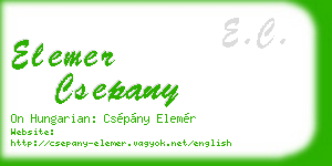 elemer csepany business card