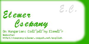 elemer csepany business card